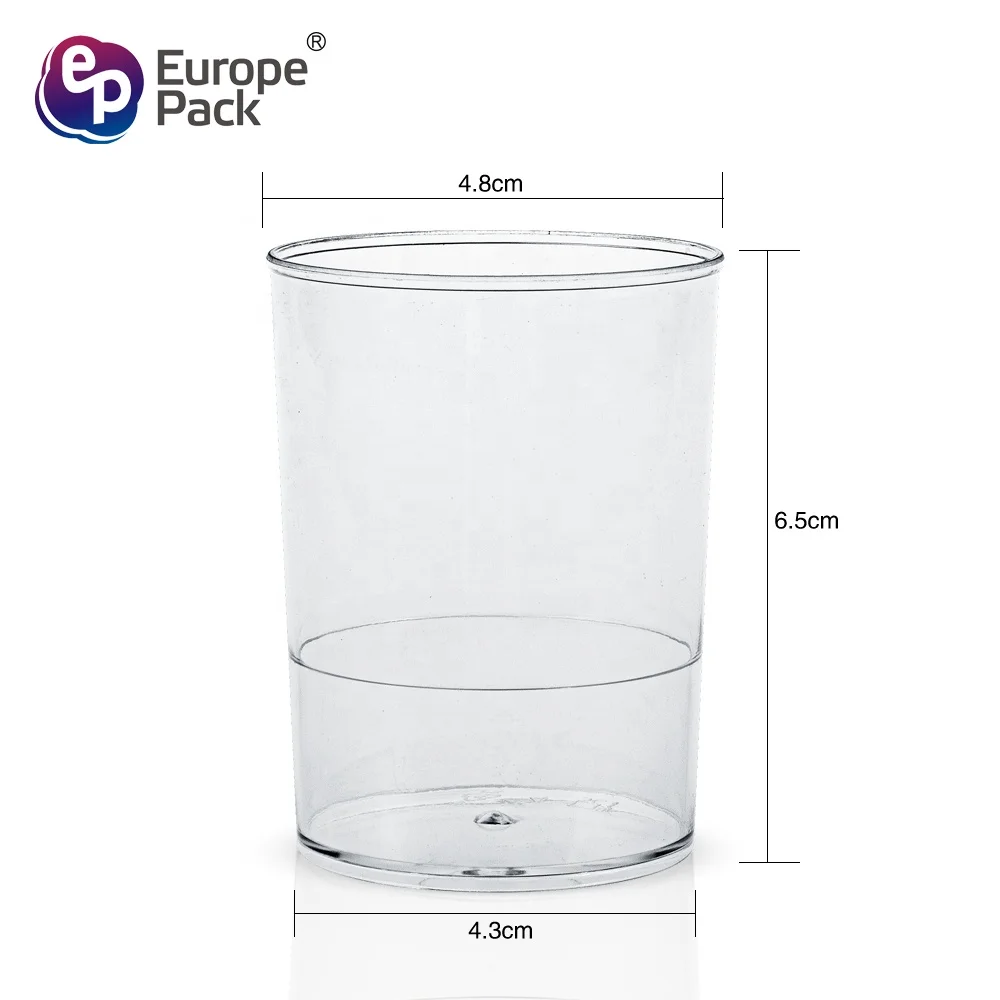 Best popular round shape ps material disposable 93ml small clear plastic cups