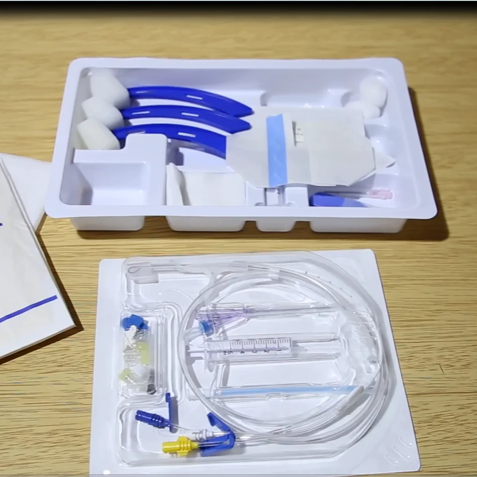 18G/20G/3Fr/4Fr/7Fr single/double/triple/quad lumen  ABLE disposable CVC cateter venoso central central venous  catheter  set