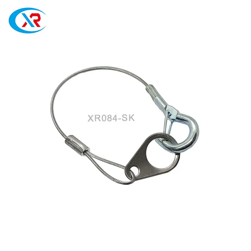 Custom High Quality Breakaway Trailer Cable Stainless Steel wire rope Towing Coiled Wire Safety Cable
