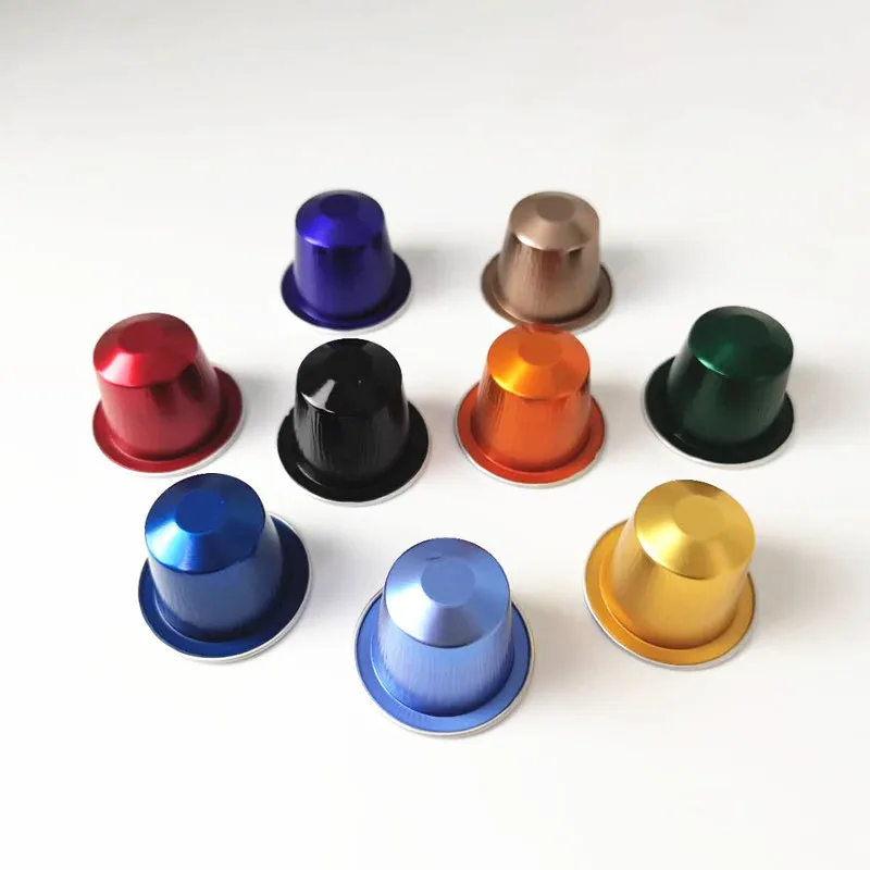 Aluminum nespresso coffee capsules compatible for nespresso capsule machine from Chinese manufactory