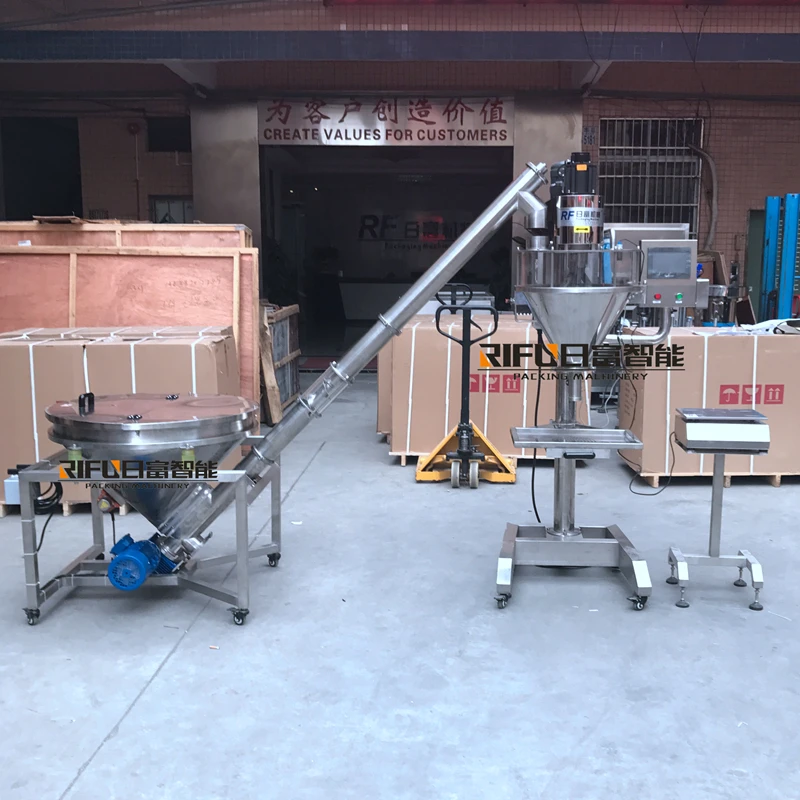 Semi automatic powder weight filling machine with loader