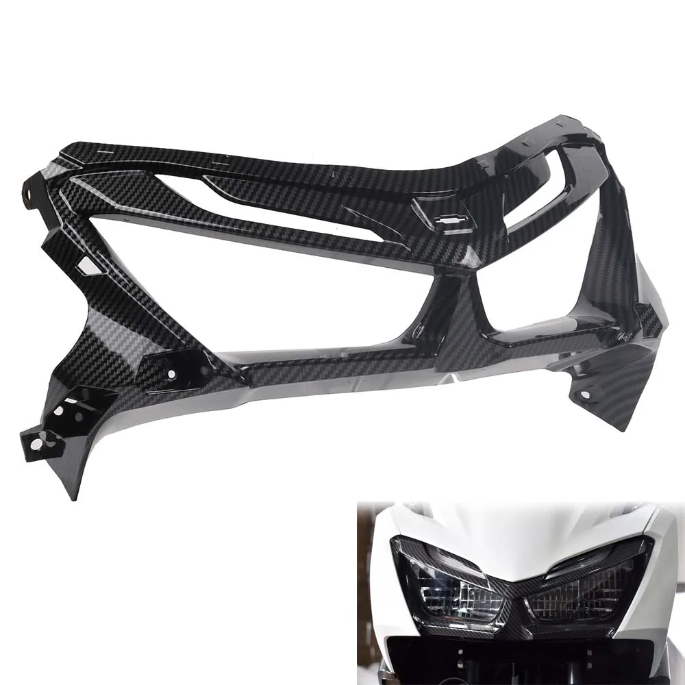 Motorcycle accessories Carbon fiber pattern headlight cover Protective cover Cap Fairing For HONDA CLICK 160 / VARIO 160