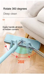Lazy Mop Folding Large Size Wet and Dry Cleaning Spins Long Multi-function style Hand-Free
