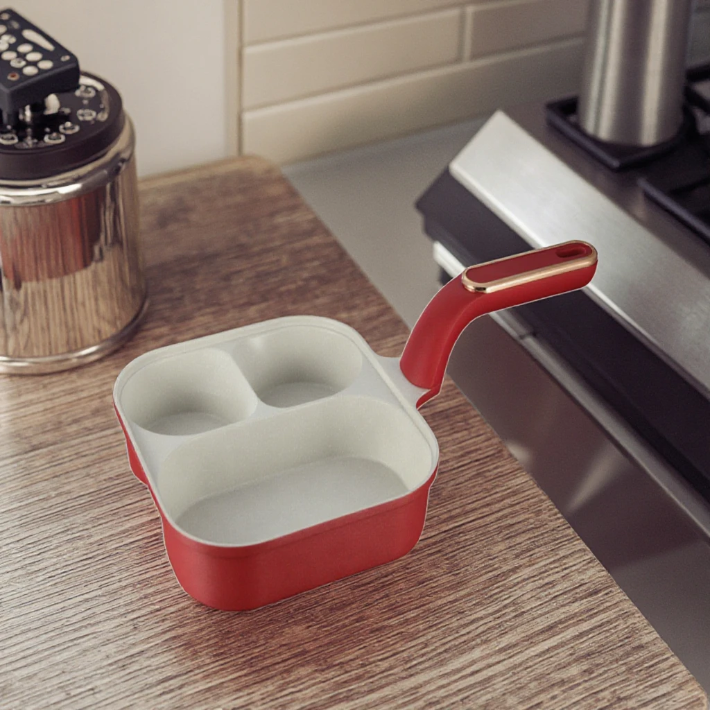 2024 New Style 23CM Square Pancake Saute Pan for Cooking Pancakes and Other Dishes