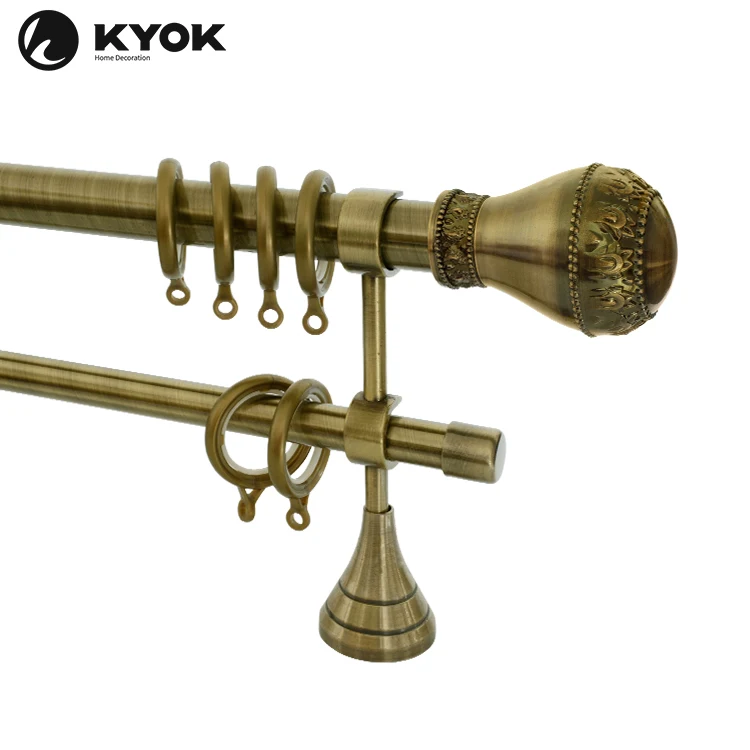 28 MM Curtain Accessories Anti Brass Curtain Rod Set 6 m Curtain Poles for Window Decor