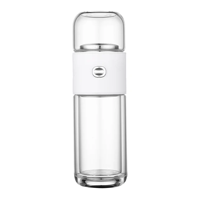 
Best Selling Double Wall Customized Logo Square Shape Glass Water Bottle 