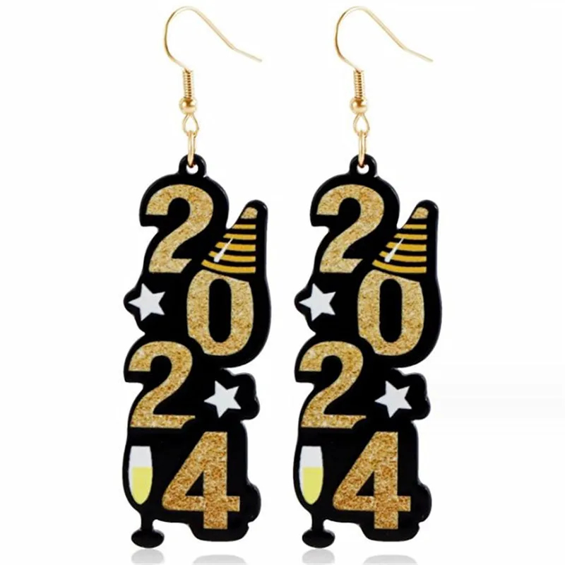 2024 New Design Acrylic Charm Dangle Stud Earrings Girls Jewelry