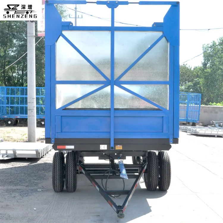 5T Steel Dump Farm Trailer Tractor Towing Agricultural Trailer with Core Axle Component