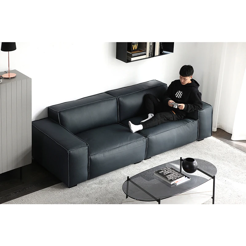 Modern Home Furniture Leather Sectional Sofa Set Black Living Room Sofas for Hotel Furniture Fabric Modern Bedroom Sunwings