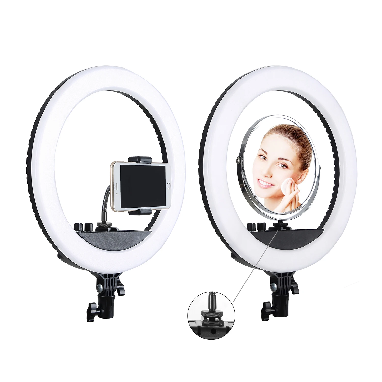 YouTube Video  Selfie live broadcast tool kit: 12'  led ring light and 2 meter light stand for  Makeup Portrait photography