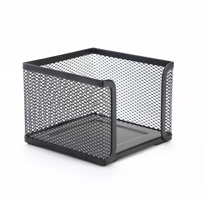 
Office supplies stationery sticky note box storage metal mesh memo holder 