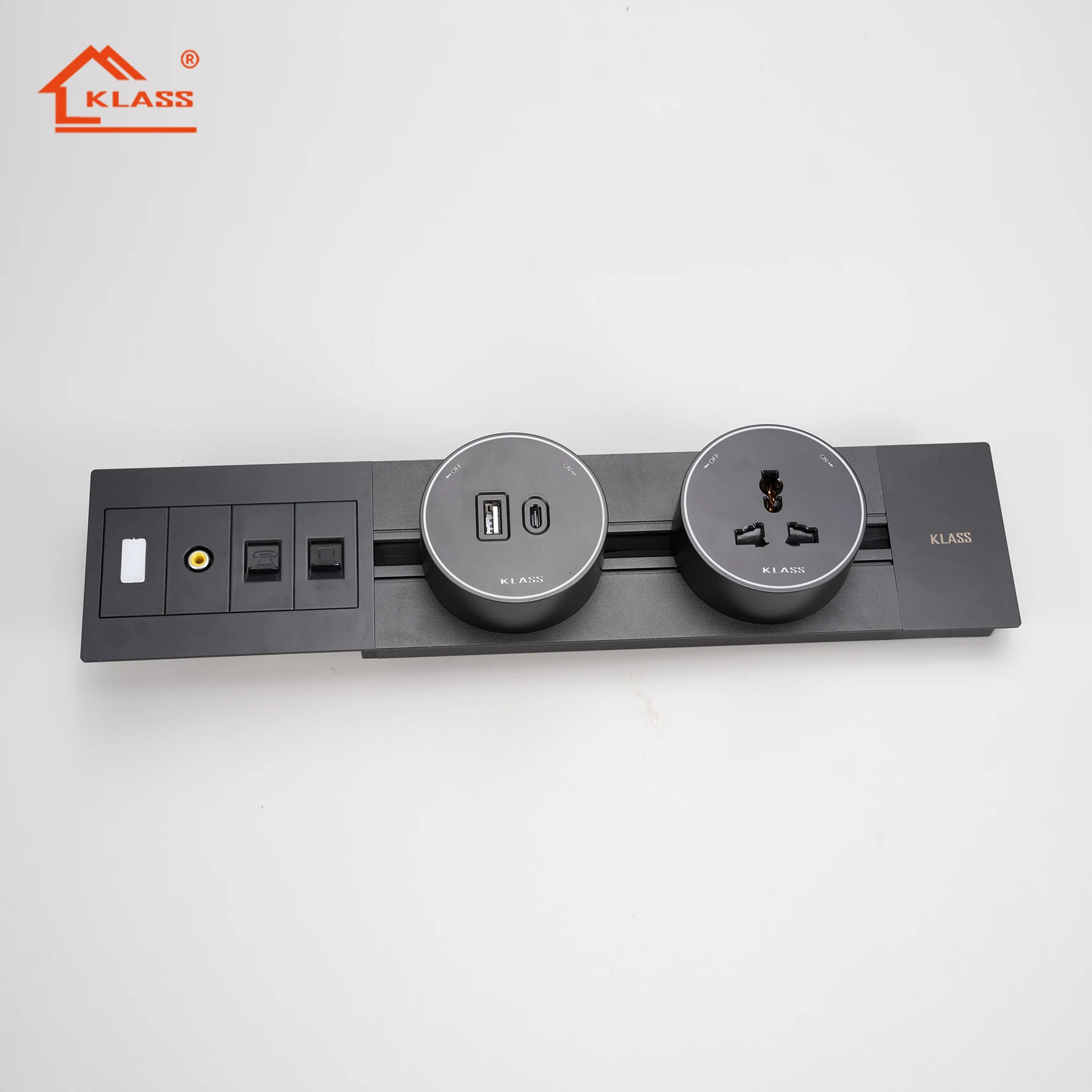 Manufactures electrical Removable Power Rail Track Socket with universal 13A USB socket for wall Tabletop Electric Plug Outlet