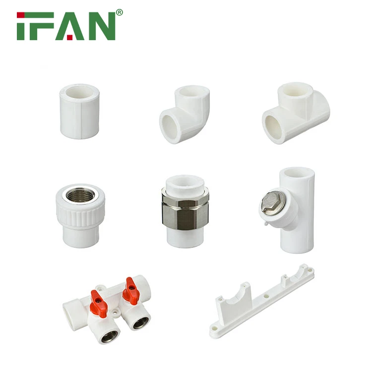 IFAN Factory Direct Price Tube Pipe Fittings Molding Pipe Fittings 20-110mm White Tube Pipe Fittings PPR