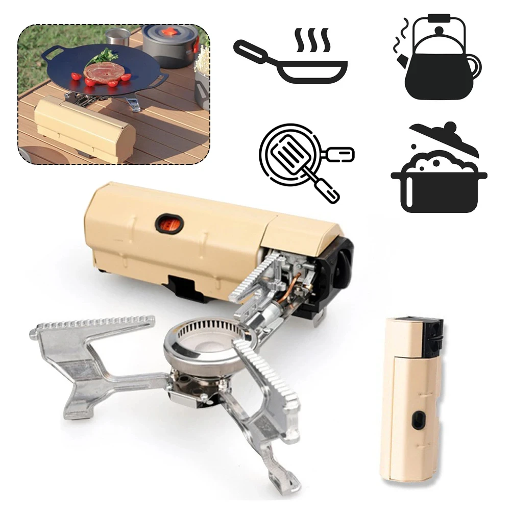 camping butane mini portable gas stove cooker camping mini folding camping stove