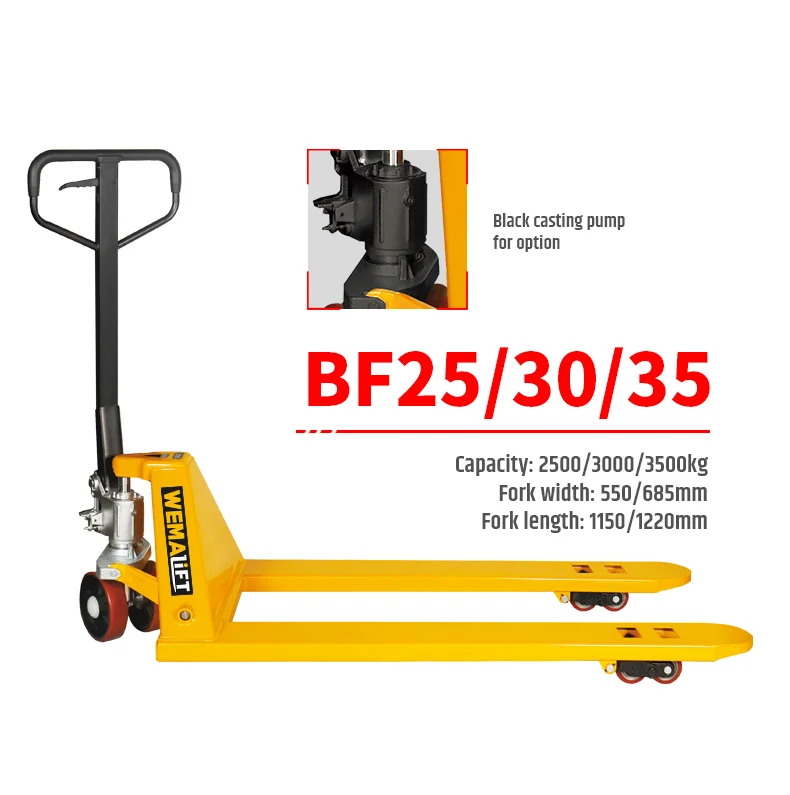 Warehouse Proven Hand Pallet Truck Lifter 2500 Kg Transpallet Con Pesa Pallet Jack Lithium Battery 80V 500Ah