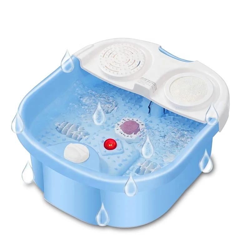 Newest Blood circulation Heated Massage Washing Basin Foot Spa Electric Plastic vibrating Foot Bath massager