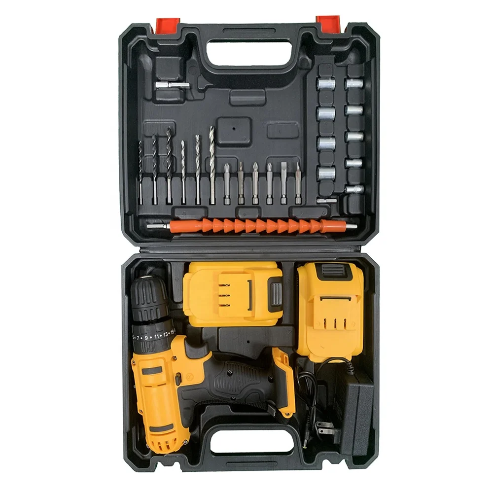 OEM 18V Power Tool Two 1500mah Battery Cordless Electric Hand Drill With Socket