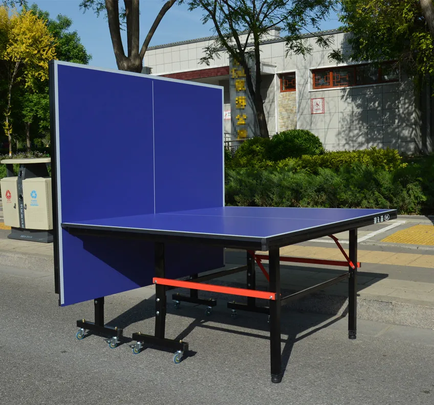 Factory Direct Table tennis table with foldable and movable wheels full size competitive prices pingpong table