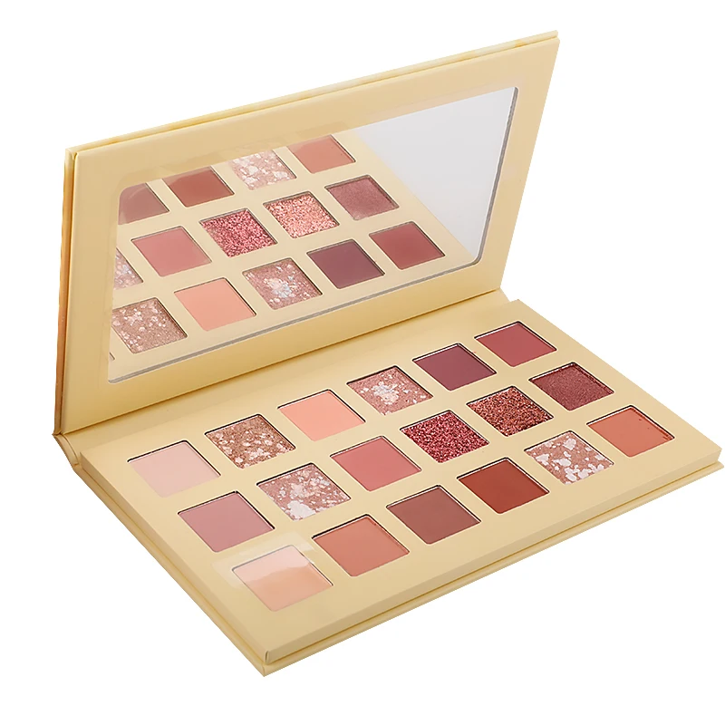 Makeup Cosmetics Single Eyeshadow Pallet Glitter Custom Eyeshadow Palette Waterproof Wholesale No Brand 18 Colors Eye Shadow