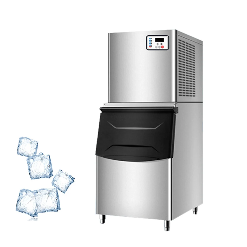 Commercial electric 150kg Per Day Ice Making Machine stainless steel ice maker Fully automatic ice cube maker
