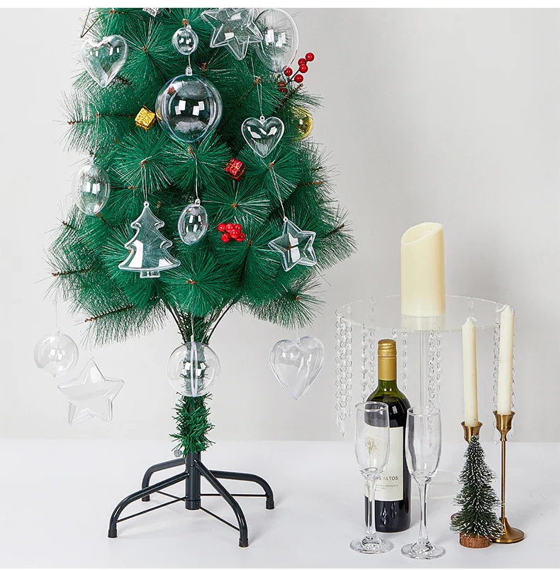 Personalized Hanging Clear Ball Custom Acrylic Plastic Christmas Crystal Xmas High Transparent Ball 2-40cm Ornament