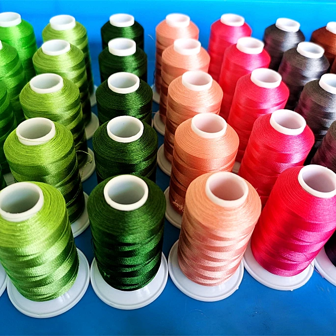 120D/2, 550Y  Polyester embroidery  thread Small bobbins  40 pcs Set