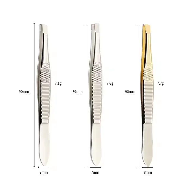 Custom Logo Stainless Steel Volume Isolation Sticker Nail Beauty Cuticle Tweezer For Manicure