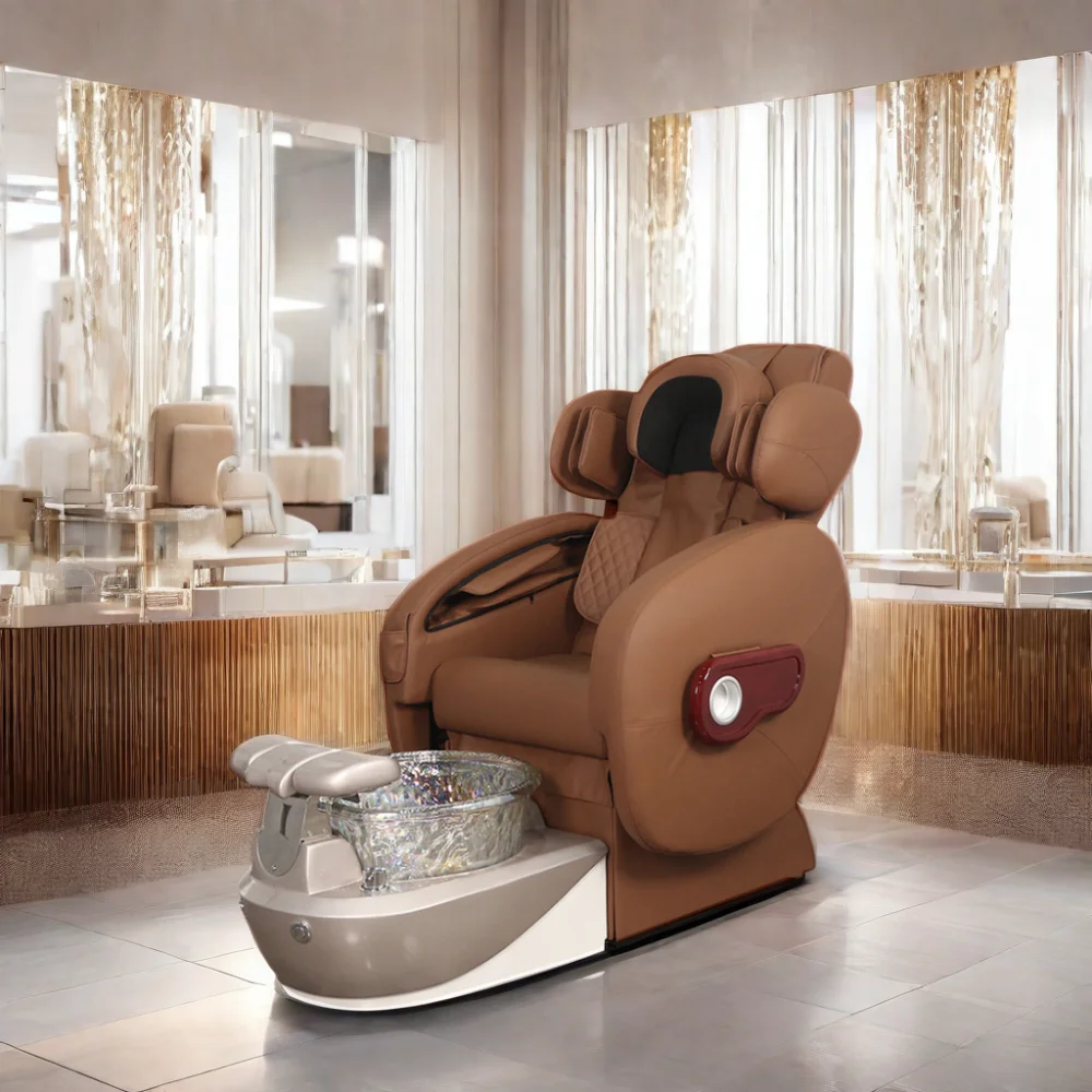 Healthtec electric with plumbing foot set nail salon manicure foot spa Shiatsu massage luxury pedicure spa chair