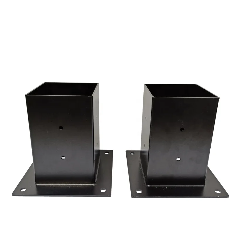 4*4 Pergola Boot Shoulder Brackets Wood Post Base Pergola Wood Stand Kit with Steel Bracket