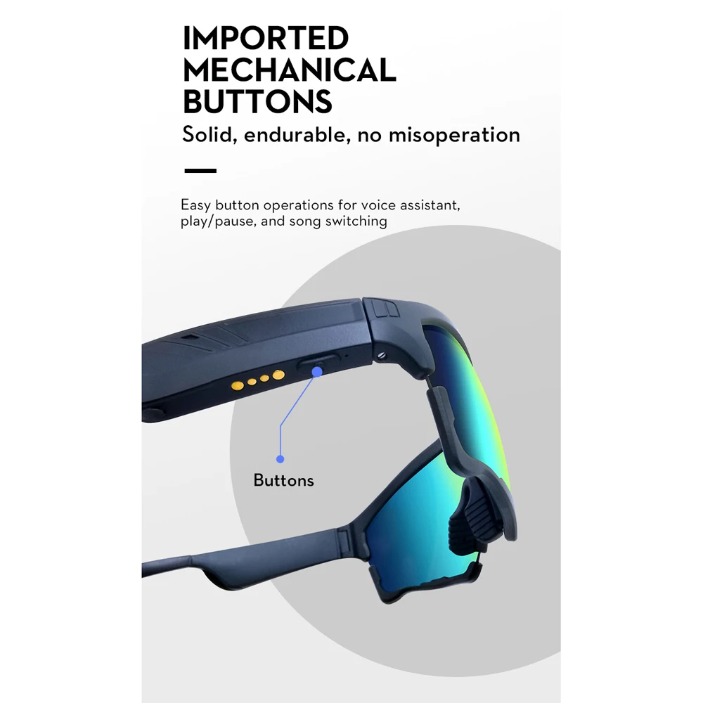 Wireless Smart Sport Polarized Sunglasses Audio Glasses Headsets Waterproof Cycling Smart Sunglasses