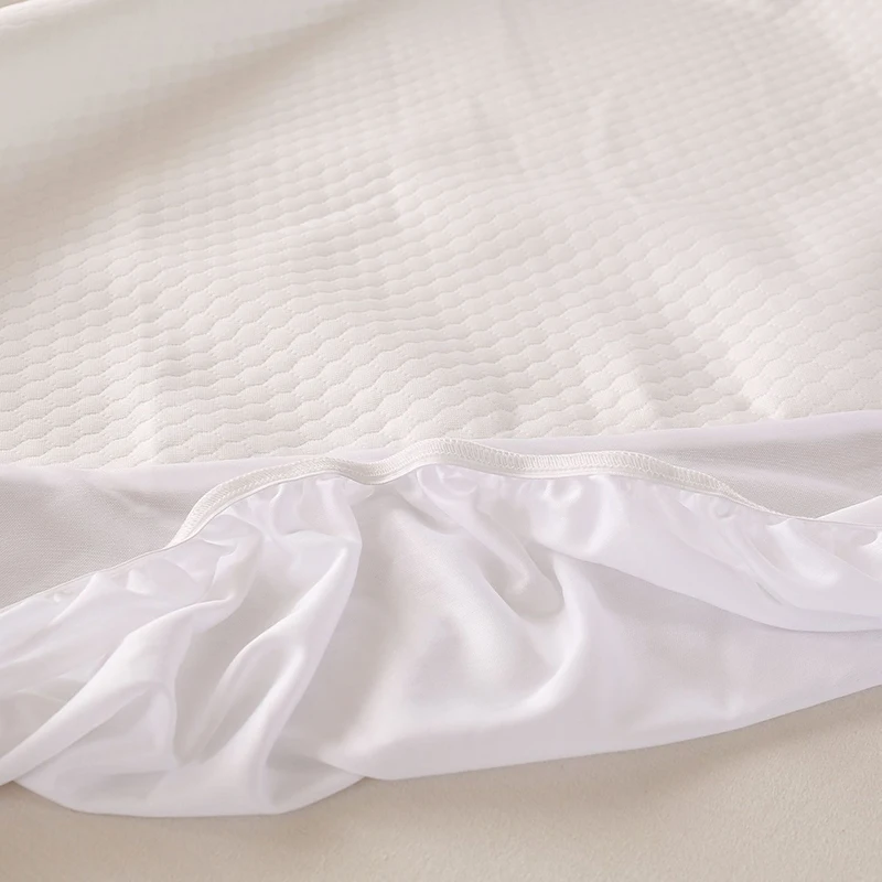 Machine Washable Luxury Polyester Natural Anti Mite Waterproof Mattress Fitted  Protector