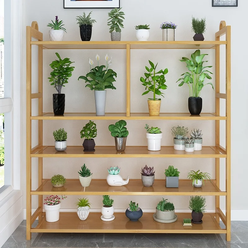 
Haichuan Amazing Cheap Wholesale Modern Custom Portable Foldable Bamboo Wooden Shoe Rack for Home Flower Pots &Planter 