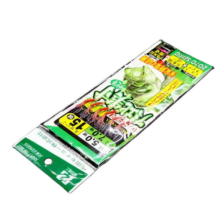 Amazon hot sale  whole price  luminous lures sabikys hooks saltwater fishing sabiki rig  size 14