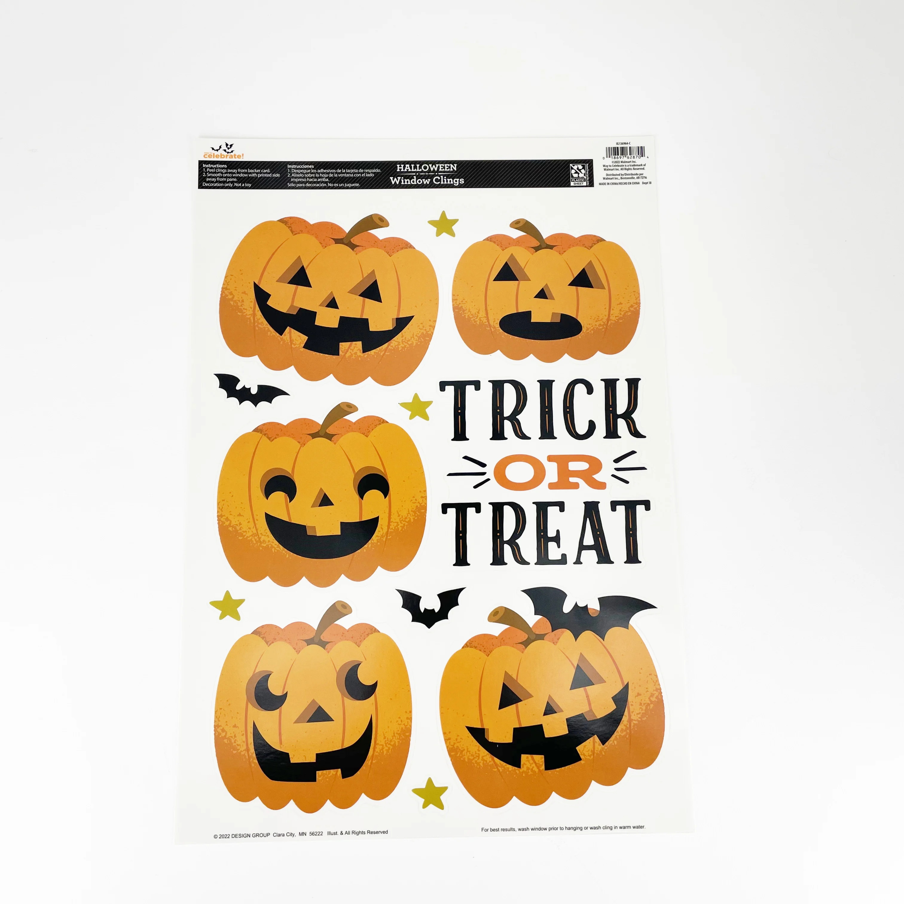 Static Cling Window Film (no glue) Stickers For Halloween Holiday Decoration