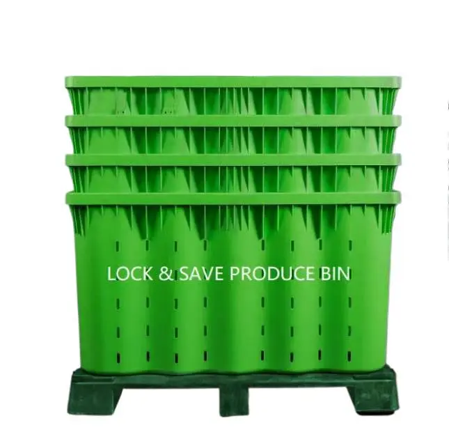 1165*1165*780mmchina HDPE Large plastic pallet box pallet crate fruit Bulk Folding Crate