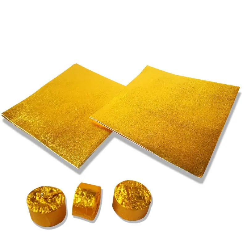 Custom Chocolate Bar Packaging Food Grade Chocolate Wrapping Paper Laminated Gold Aluminum Foil Sheet