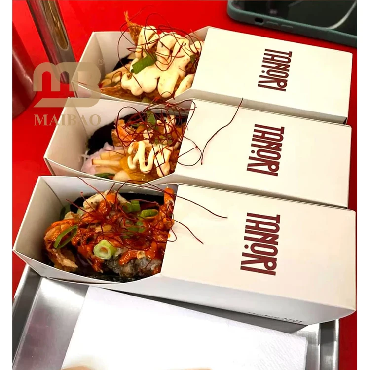 25cm korean pizza box custom printed slide drawer rectangle pizza box takeaway cardboard taco sushi takeaway drawer box for food