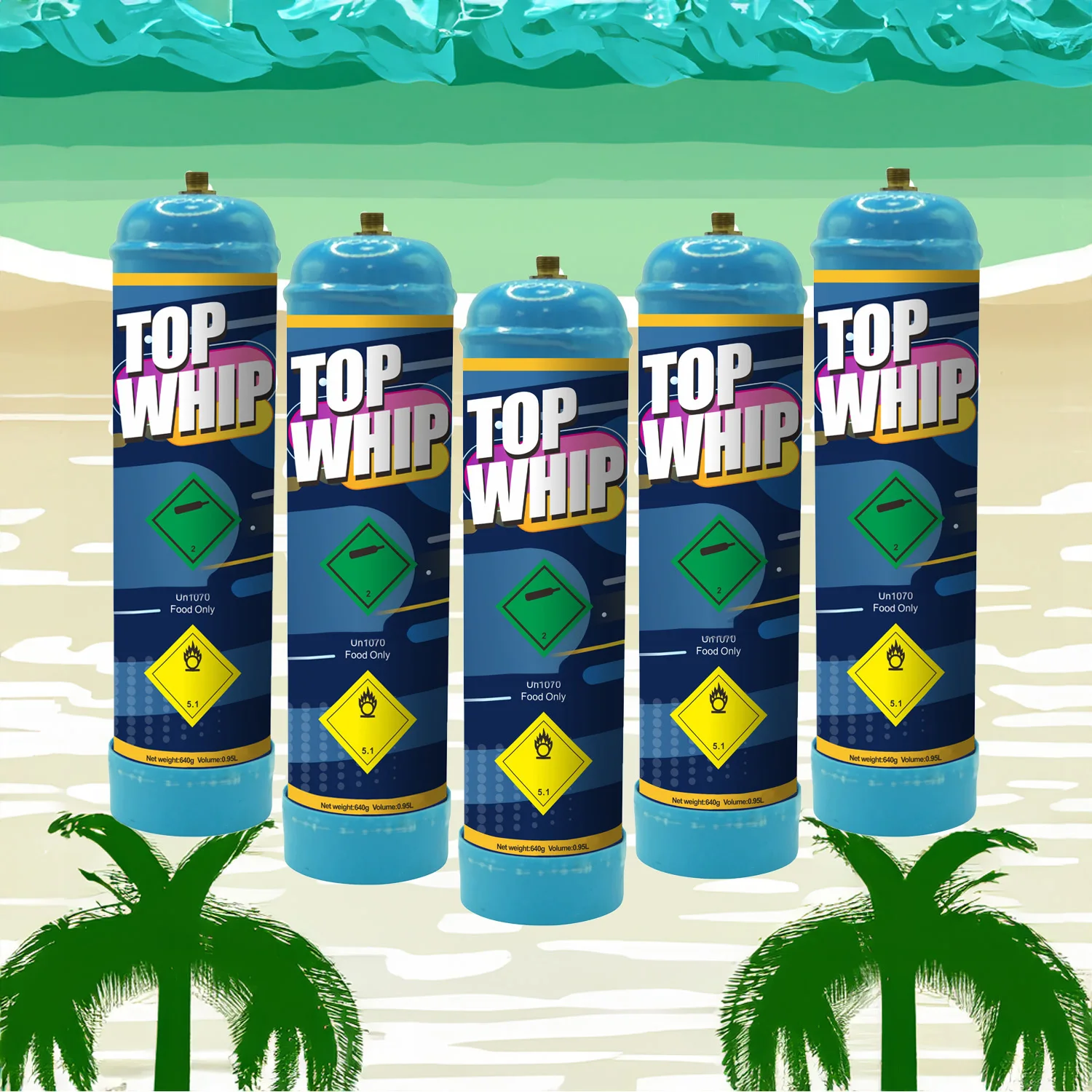 Cream Deluxe De Acero Inoxidable Exotic Whip 640g with Fast Gas