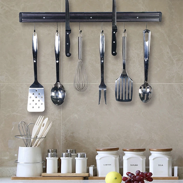 Wall Mounted Kitchen Tool Storage Rack 13 18 24 Inch Stainless Steel Magnetic Knife Holder