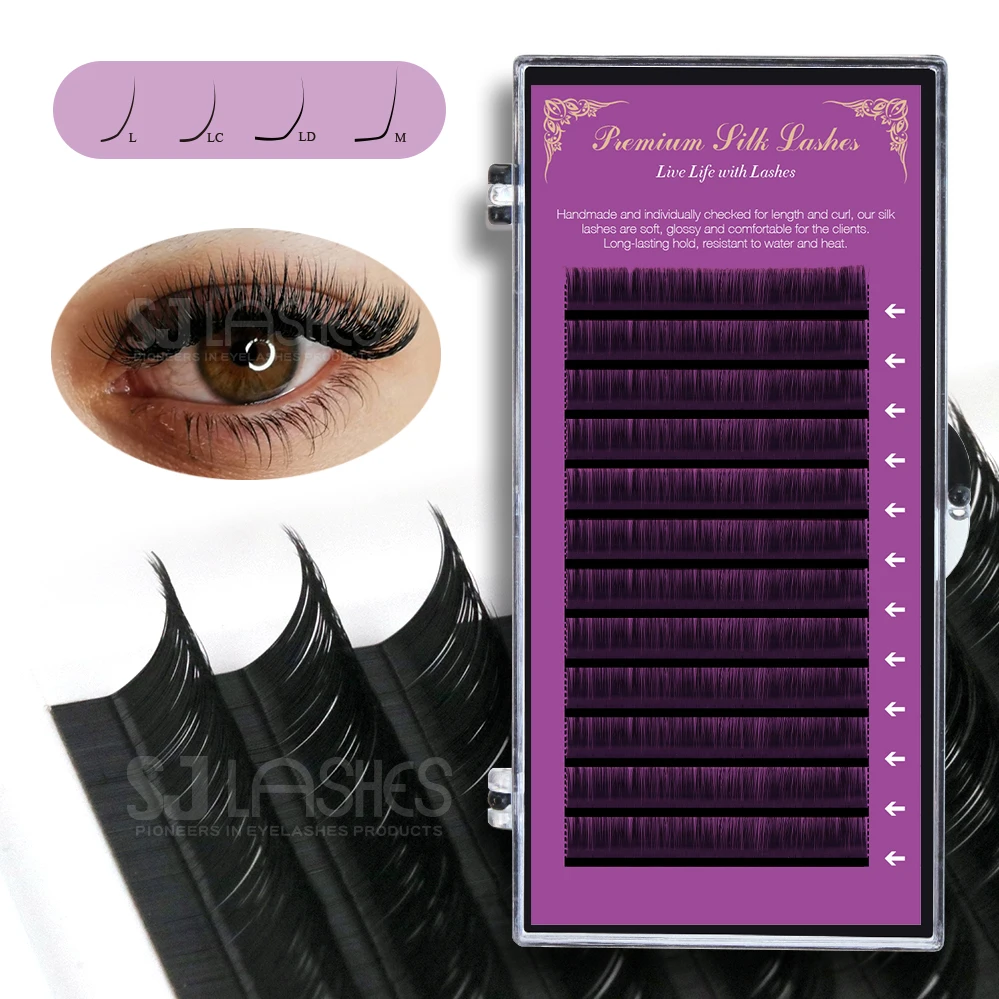 Korean PBT Mink Extensiones de Pestaas High-Dense Gap-Free Individual Synthetic C-Curl Lashes 0.07mm Thickness 15mm Length Trays