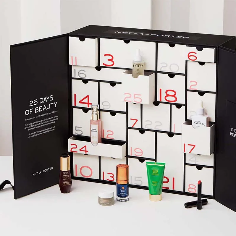 Luxury double door Empty Advent Calendar box 24 day Christmas Gift Surprise chocolate cosmetics perfume packing gift box