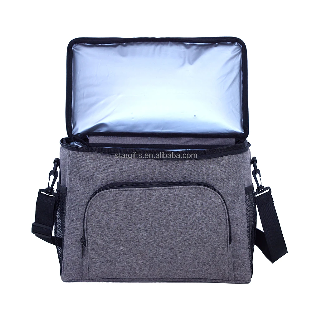 Designed Cozy Lined Soft Fabric Material Robust Nylon Awesome Two Zipper Compartment Cooling Cooler Bag
