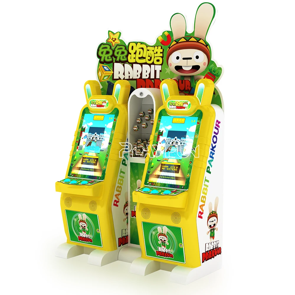 Playfun Hot Selling Coin-Operated Arcade Parkour Kids Video Game Family Play Fun Game Machine with 21.5 Inch Screen