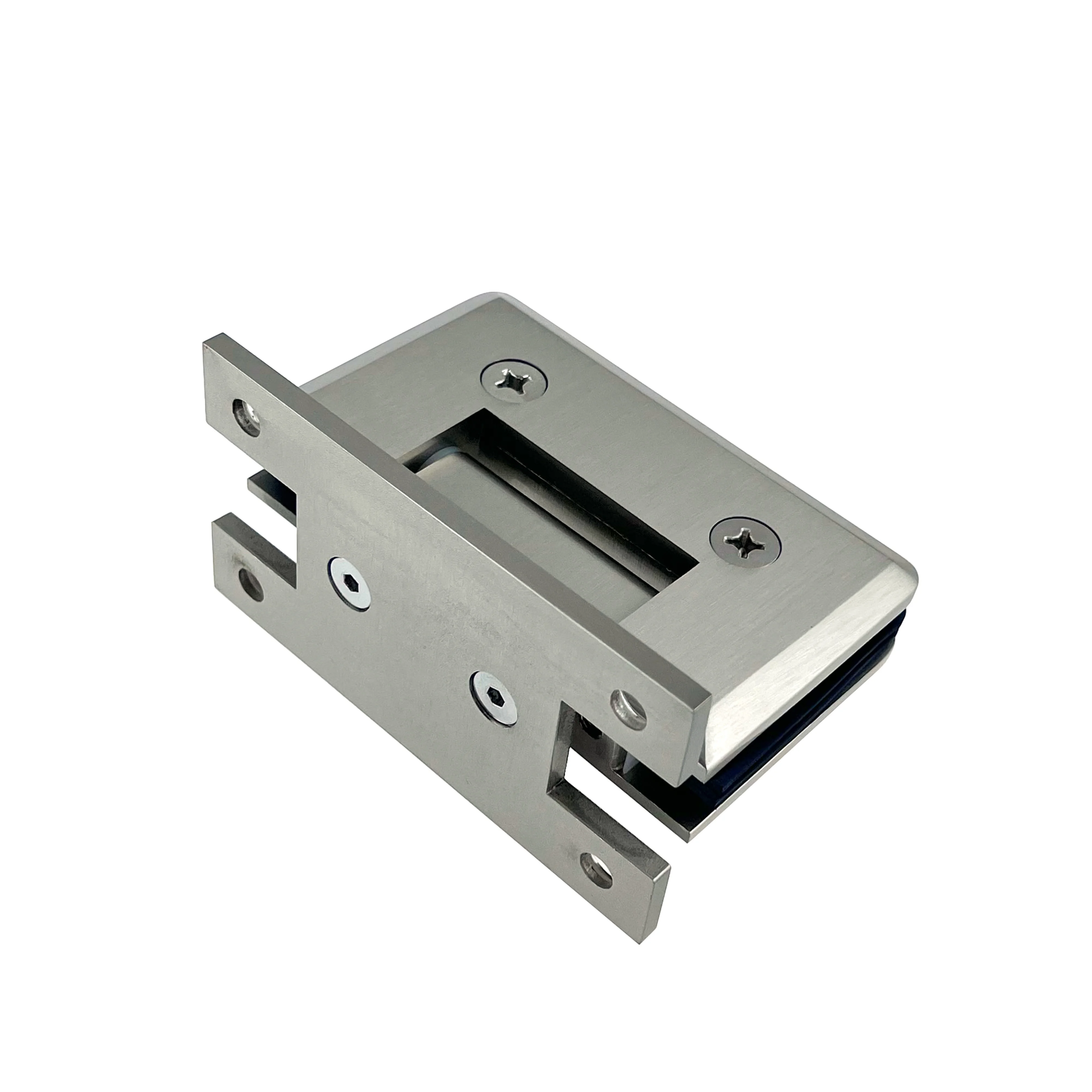 wall to glass brass glass shower hinges electroplate Finish brass shower hinge for Shower room glass