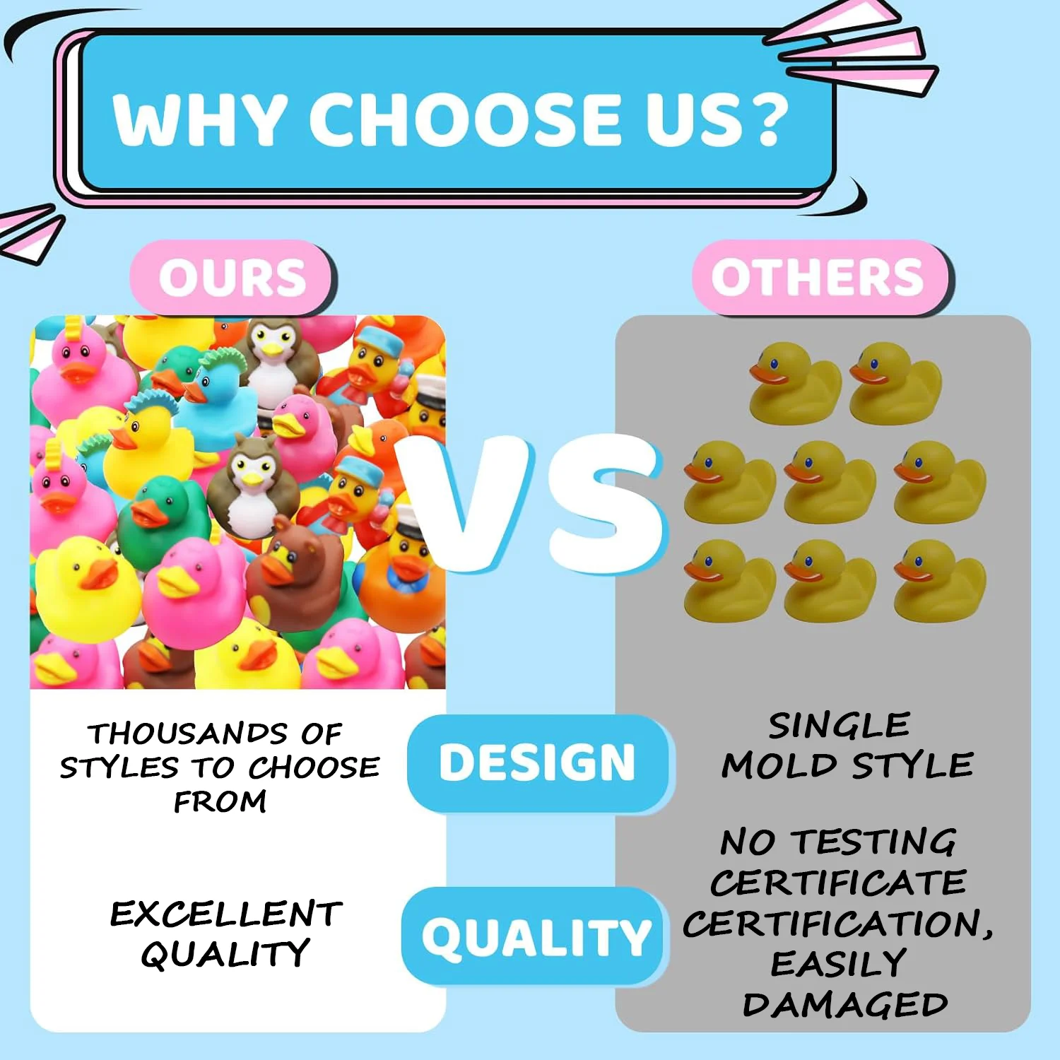 High Quality Muti-color Baby Toys Plastic Pvc Vinyl Bath Toy Weighted Floating Sound Squeaky Rubber Duck