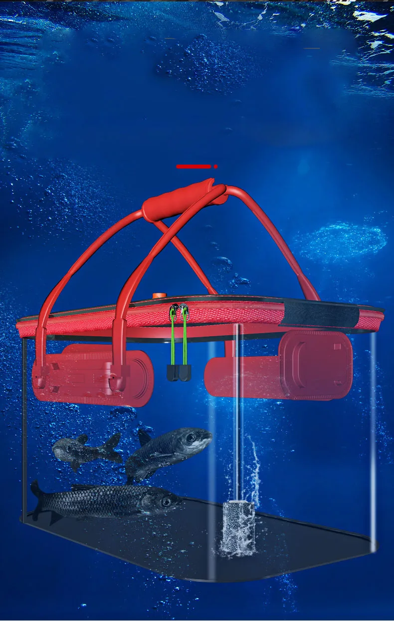 2022 Outdoor Eva Foldable Fish Bucket Live Fish Container Multi-functional Fish Live Lures Bucket Fishing Bucket Fishing Bag
