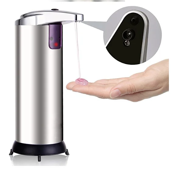 
2019 Amazon Hot Sale New Product 250ML Stainless Steel Infrared Touchless Automatic Sensor liquid Soap Dispenser Home Tool 