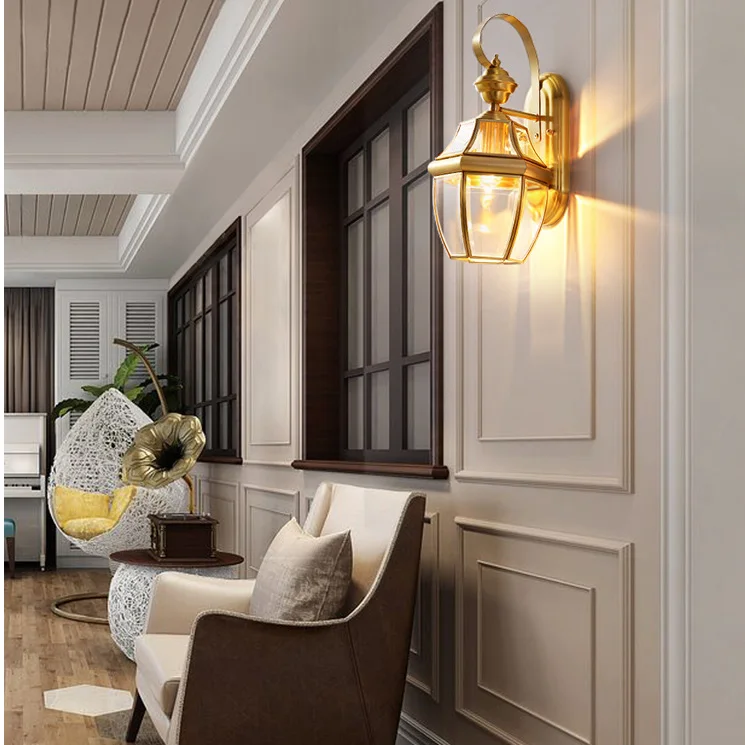 New high quality outdoor wall lights copper outdoor wall lamp vintage for outdoor wall lamp lighting led