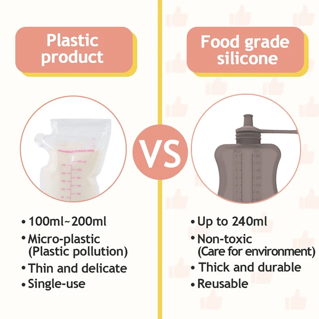 240ML Breast Milk Storage Freezer Bags Reusable Breast Milk Storage Bags Eco Friendly Cooler Bag For Breast Milk
