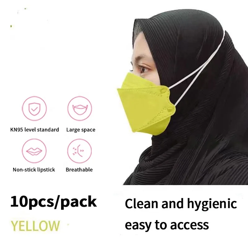 Kf94 Hijab Face Mask Muslim headwear cross ear band color kn94 face mask